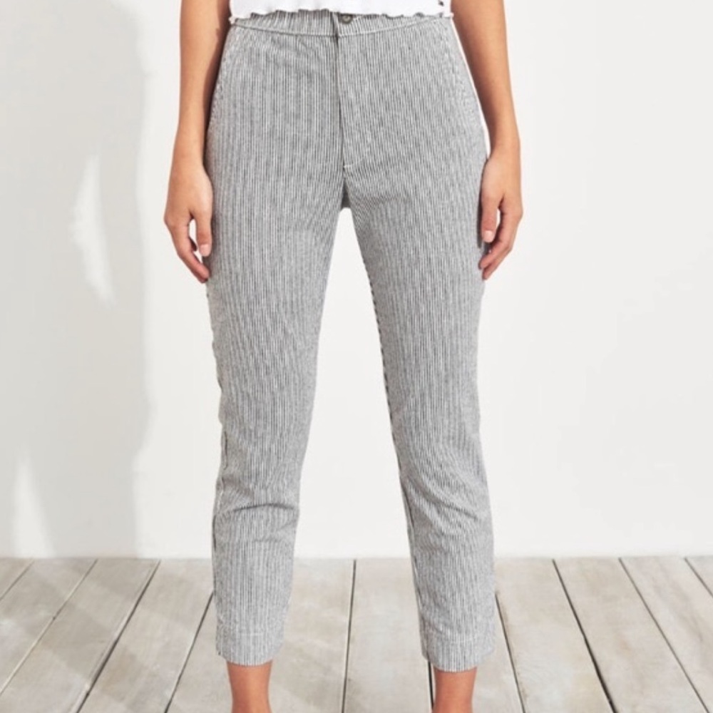 Hollister ultra high rise striped pants XS